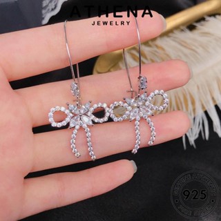 ATHENA JEWELRY ต้นฉบับ ต่างหู Silver ผู้หญิง ตุ้มหู เครื่องประดับ มอยส์ซาไนท์ไดมอนด์ แฟชั่น เกาหลี 925 เครื่องประดับ หูกระต่าย เงิน หนีบ ห่วง แท้ E1041