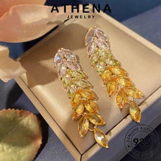 ATHENA JEWELRY เครื่องประดับ เงิน ผู้หญิง ตุ้มหู ออกจาก แฟชั่น หนีบ แท้ ต่างหู 925 ทองซิทริน ห่วง เกาหลี ต้นฉบับ Silver เครื่องประดับ E1043