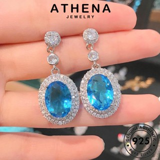 ATHENA JEWELRY Silver ต่างหู เครื่องประดับ ห่วง แฟชั่น เกาหลี แท้ 925 ผู้หญิง ต้นฉบับ ตุ้มหู วงรี เครื่องประดับ เงิน หนีบ ซิทริน E1049