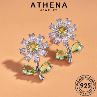 ATHENA JEWELRY ตุ้มหู แฟชั่น หนีบ เงิน ผู้หญิง Silver ต่างหู ต้นฉบับ แท้ เดซี่น้อย ซิทริน เครื่องประดับ ห่วง เกาหลี เครื่องประดับ 925 E1073