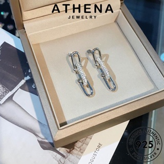 ATHENA JEWELRY เครื่องประดับ เกือกม้า แท้ Silver ตุ้มหู ต้นฉบับ มอยส์ซาไนท์ไดมอนด์ ห่วง หนีบ เกาหลี ผู้หญิง 925 เครื่องประดับ เงิน ต่างหู แฟชั่น E1086