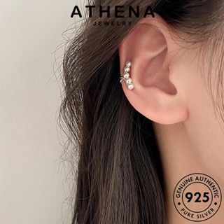 ATHENA JEWELRY ต้นฉบับ ห่วง เกาหลี เครื่องประดับ หนีบ แท้ ผู้หญิง กลม เครื่องประดับ ตุ้มหู Silver 925 แฟชั่น เงิน ไข่มุกทอง ต่างหู E1139