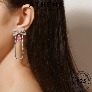 ATHENA JEWELRY ตุ้มหู 925 เงิน เกาหลี ผู้หญิง ห่วง แฟชั่น แท้ หนีบ หูกระต่าย Silver เครื่องประดับ ซิทริน เครื่องประดับ ต่างหู ต้นฉบับ E1144