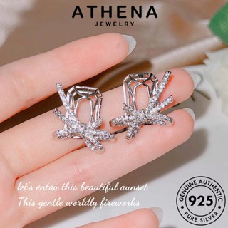 ATHENA JEWELRY หนีบ ห่วง เครื่องประดับ ต้นฉบับ มอยส์ซาไนท์ไดมอนด์ 925 ผู้หญิง แฟชั่น หูกระต่าย ตุ้มหู เงิน เครื่องประดับ Silver แท้ ต่างหู เกาหลี E1147