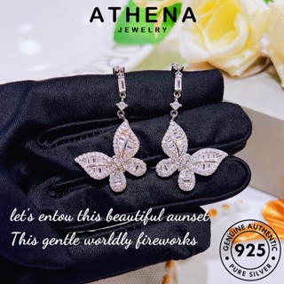 ATHENA JEWELRY มอยส์ซาไนท์ไดมอนด์ แฟชั่น ต้นฉบับ ตุ้มหู ผู้หญิง ต่างหู 925 เครื่องประดับ ห่วง เกาหลี หนีบ Silver แท้ เงิน ผีเสื้อ เครื่องประดับ E1151