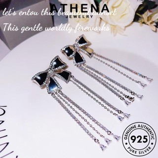 ATHENA JEWELRY หนีบ หูกระต่าย ตุ้มหู ต่างหู ต้นฉบับ 925 แฟชั่น เงิน Silver แท้ ผู้หญิง มอยส์ซาไนท์ไดมอนด์ ห่วง เกาหลี เครื่องประดับ เครื่องประดับ E1161