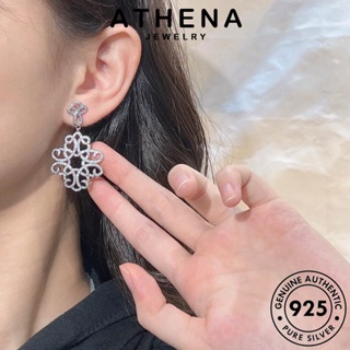 ATHENA JEWELRY หนีบ เกาหลี เครื่องประดับ ตุ้มหู แท้ 925 เครื่องประดับ มอยส์ซาไนท์ไดมอนด์ Silver ต้นฉบับ ห่วง ต่างหู แฟชั่น เงิน ผู้หญิง เถาวัลย์ E1173