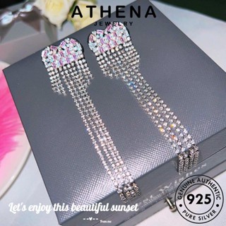 ATHENA JEWELRY เครื่องประดับ ต้นฉบับ เงิน หนีบ ตุ้มหู แฟชั่น ต่างหู เกาหลี แท้ ผู้หญิง เครื่องประดับ ใจใหญ่ มอยส์ซาไนท์ไดมอนด์ ห่วง Silver 925 E1181