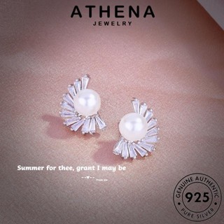 ATHENA JEWELRY ผู้หญิง ห่วง แท้ ต้นฉบับ Silver เกาหลี หนีบ ต่างหู พัดลม 925 แฟชั่น เครื่องประดับ เงิน ตุ้มหู เครื่องประดับ ไข่มุก E1219