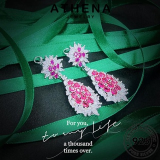 ATHENA JEWELRY เครื่องประดับ เครื่องประดับ เงิน แฟชั่น เกาหลี หนีบ ตุ้มหู 925 ห่วง ต่างหู ผู้หญิง Silver มอยส์ซาไนท์ไดมอนด์ รูปร่างลูกแพร์ แท้ ต้นฉบับ E1228