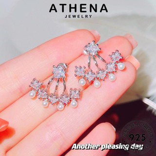 ATHENA JEWELRY แฟชั่น 925 แท้ ต้นฉบับ ผู้หญิง กระโปรงน้อย หนีบ ตุ้มหู เครื่องประดับ ต่างหู Silver เกาหลี มอยส์ซาไนท์ไดมอนด์ เครื่องประดับ เงิน ห่วง E1231