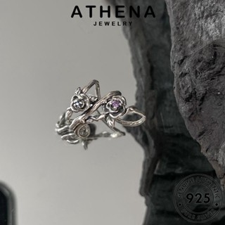 ATHENA JEWELRY เครื่องประดับ เกาหลี แท้ Silver ห่วง เครื่องประดับ ผู้หญิง แฟชั่น พลอยสีม่วง หนามกุหลาบ หนีบ ตุ้มหู 925 ต้นฉบับ เงิน ต่างหู E1313