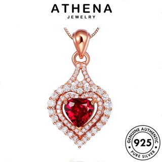 ATHENA JEWELRY ทองทับทิม ต้นฉบับ แฟชั่น สร้อยคอ เงิน แท้ Silver 925 ผู้หญิง เครื่องประดับ ความรักที่สร้างสรรค์ เกาหลี เครื่องประดับ จี้ N140