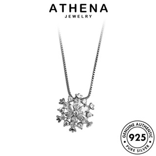 ATHENA JEWELRY สร้อยคอ ต้นฉบับ เครื่องประดับ แท้ มอยส์ซาไนท์ เกาหลี เกล็ดหิมะที่เรียบง่าย โกลด์ แฟชั่น ผู้หญิง Silver 925 เครื่องประดับ เงิน จี้ ไดมอนด์ N154