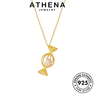 ATHENA JEWELRY แกะลูกอมออก เงิน ต้นฉบับ เครื่องประดับ จี้ แฟชั่น ผู้หญิง 925 เครื่องประดับ แท้ สร้อยคอ เกาหลี Silver N326