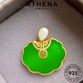 ATHENA JEWELRY เครื่องประดับ ผู้หญิง ต้นฉบับ สร้อยคอ Silver แฟชั่น หยก เงิน ล็อคอายุยืนแฟชั่น แท้ เครื่องประดับ จี้ 925 เกาหลี N63