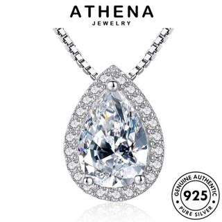 ATHENA JEWELRY เครื่องประดับ แฟชั่นลดลง เงิน 925 แฟชั่น แท้ สร้อยคอ มอยส์ซาไนท์ไดมอนด์ ต้นฉบับ จี้ Silver ผู้หญิง เครื่องประดับ เกาหลี N68