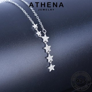 ATHENA JEWELRY ดาวที่เรียบง่าย แท้ เงิน จี้ เครื่องประดับ 925 Silver มอยส์ซาไนท์ไดมอนด์ เกาหลี เครื่องประดับ สร้อยคอ ผู้หญิง ต้นฉบับ แฟชั่น N464