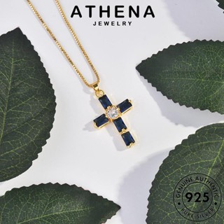 ATHENA JEWELRY ทองไพลิน Silver ข้ามแฟชั่น เกาหลี เครื่องประดับ 925 ผู้หญิง แฟชั่น สร้อยคอ เงิน เครื่องประดับ จี้ ต้นฉบับ แท้ N530