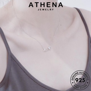 ATHENA JEWELRY เครื่องประดับ ไดมอนด์ สร้อยคอ โกลด์ 925 เกาหลี มอยส์ซาไนท์ จี้ ก้างปลาแฟชั่น Silver แฟชั่น ผู้หญิง แท้ เงิน เครื่องประดับ ต้นฉบับ N532