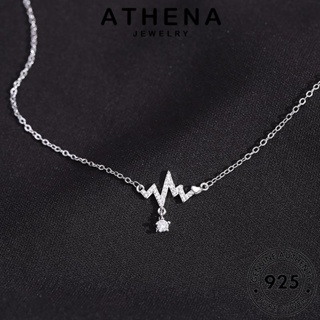 ATHENA JEWELRY เครื่องประดับ จี้ แท้ เกาหลี ต้นฉบับ การเต้นของหัวใจแฟชั่น เงิน Silver เครื่องประดับ สร้อยคอ 925 แฟชั่น มอยส์ซาไนท์ไดมอนด์ ผู้หญิง N652