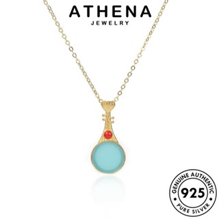 ATHENA JEWELRY สร้อยคอ เกาหลี จี้ ทองหยก 925 ต้นฉบับ เครื่องประดับ รอบย้อนยุค Silver ผู้หญิง แฟชั่น เงิน เครื่องประดับ แท้ N663