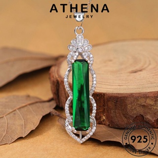 ATHENA JEWELRY แฟชั่น 925 ผู้หญิง เกาหลี สร้อยคอ แถบแฟชั่น เงิน ต้นฉบับ แท้ Silver เครื่องประดับ มรกต เครื่องประดับ จี้ N703