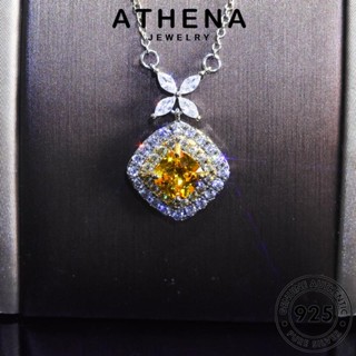 ATHENA JEWELRY เกาหลี ต้นฉบับ 925 เครื่องประดับ เงิน พลอยสีม่วง Silver แท้ จี้ โคลเวอร์แฟชั่น ผู้หญิง เครื่องประดับ สร้อยคอ แฟชั่น N418