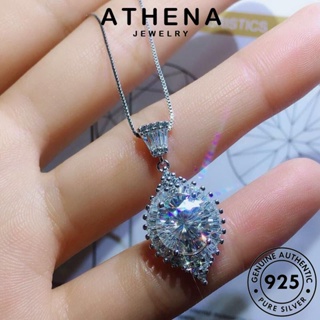 ATHENA JEWELRY ผู้หญิง มรกต สร้อยคอ จี้ เงิน แฟชั่น เครื่องประดับ แท้ Silver เกาหลี เครื่องประดับ 925 ต้นฉบับ แฟชั่น N944