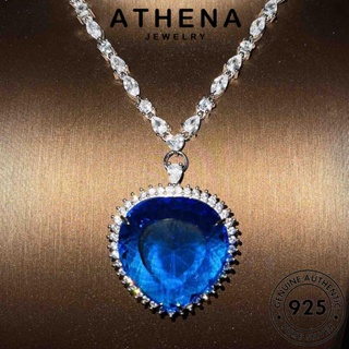 ATHENA JEWELRY เครื่องประดับ ผู้หญิง ต้นฉบับ เครื่องประดับ มรกต สร้อยคอ รักแฟชั่น 925 เงิน จี้ แฟชั่น แท้ เกาหลี Silver N950