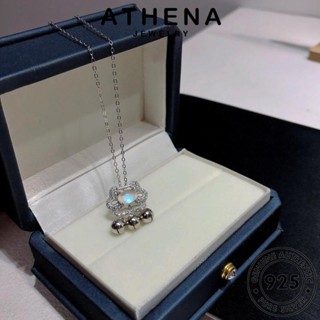 ATHENA JEWELRY เงิน สร้อยคอ 925 มูนสโตน เครื่องประดับ แฟชั่น จี้ เครื่องประดับ Silver แท้ ผู้หญิง ระฆังแฟชั่น เกาหลี ต้นฉบับ N957