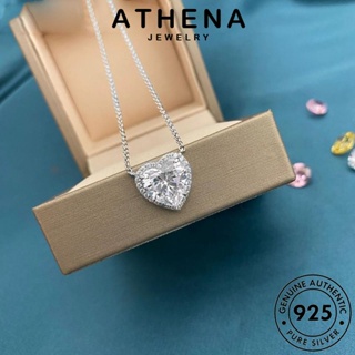 ATHENA JEWELRY แฟชั่น แท้ ความคิดสร้างสรรค์ Silver เงิน สร้อยคอ เครื่องประดับ ผู้หญิง จี้ เกาหลี 925 เครื่องประดับ มอยส์ซาไนท์ไดมอนด์ ต้นฉบับ N959