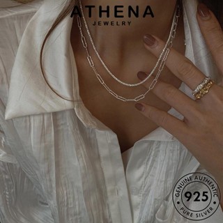 ATHENA JEWELRY ผู้หญิง เครื่องประดับ ท้องฟ้าเต็มไปด้วยดวงดาวที่เรียบง่าย เกาหลี 925 แฟชั่น แท้ จี้ สร้อยคอ เครื่องประดับ Silver เงิน ต้นฉบับ N966