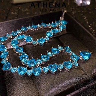 ATHENA JEWELRY ผู้หญิง เครื่องประดับ เกาหลี สร้อยคอ จี้ Silver ไพลิน แท้ 925 แฟชั่น ความคิดสร้างสรรค์ เครื่องประดับ เงิน ต้นฉบับ N980