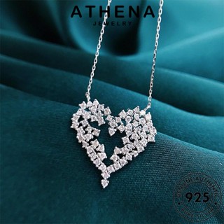 ATHENA JEWELRY ผู้หญิง ต้นฉบับ 925 รักแฟชั่น เครื่องประดับ Silver เครื่องประดับ จี้ เกาหลี เงิน แฟชั่น สร้อยคอ แท้ มอยส์ซาไนท์ไดมอนด์ N983