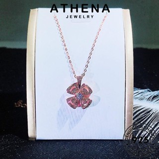 ATHENA JEWELRY เครื่องประดับ Silver มอยส์ซาไนท์ ผู้หญิง โกลด์ แฟชั่น แท้ ต้นฉบับ เครื่องประดับ ไดมอนด์ จี้ สร้อยคอ เกาหลี ดอกไม้แห่งความร่ำรวย 925 เงิน N1072