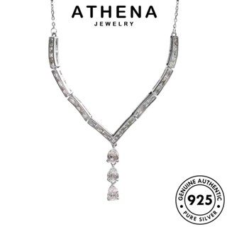 ATHENA JEWELRY เครื่องประดับ มอยส์ซาไนท์ไดมอนด์ เกาหลี เงิน สร้อยคอ ต้นฉบับ คำ Silver แฟชั่น แฟชั่น แท้ Y 925 เครื่องประดับ ผู้หญิง จี้ N1112