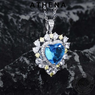 ATHENA JEWELRY ไพลิน Silver เครื่องประดับ เกาหลี แท้ เงิน เครื่องประดับ ต้นฉบับ จี้ สร้อยคอ แฟชั่น ความคิดสร้างสรรค์ 925 ผู้หญิง N1116