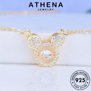 ATHENA JEWELRY มอยส์ซาไนท์ไดมอนด์ จี้ แฟชั่น ผู้หญิง Silver ต้นฉบับ เงิน เครื่องประดับ เกาหลี 925 สร้อยคอ แท้ เครื่องประดับ แฟชั่นมิกกี้เมาส์ N1173