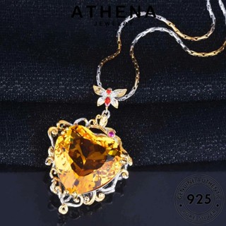 ATHENA JEWELRY สร้อยคอ เงิน แฟชั่น จี้ Silver ต้นฉบับ เครื่องประดับ เกาหลี พูดเกินจริง แท้ เครื่องประดับ ทับทิม ผู้หญิง 925 N1124