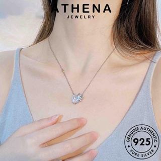 ATHENA JEWELRY ผู้หญิง เงิน สร้อยคอ แฟชั่น ต้นฉบับ จี้ เกาหลี เครื่องประดับ แท้ ความคิดสร้างสรรค์ 925 เครื่องประดับ Silver มอยส์ซาไนท์ไดมอนด์ N1129