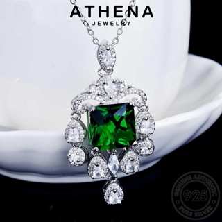 ATHENA JEWELRY 925 มรกต แฟชั่น Silver ต้นฉบับ จี้ เครื่องประดับ คริสตัลสร้างสรรค์ แท้ สร้อยคอ เครื่องประดับ เงิน เกาหลี ผู้หญิง N1189