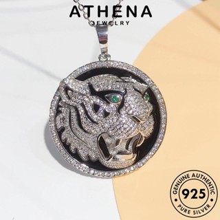 ATHENA JEWELRY เครื่องประดับ เงิน สร้อยคอ แท้ จี้ ผู้ชาย 925 ต้นฉบับ เครื่องประดับ มอยส์ซาไนท์ไดมอนด์ แฟชั่น Silver เกาหลี หัวเสือครอบงำ N1198