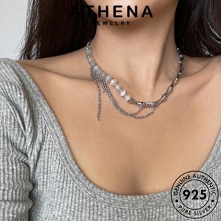 ATHENA JEWELRY 925 เครื่องประดับ จี้ ต้นฉบับ ตาแมวแฟชั่น เครื่องประดับ แท้ เกาหลี มูนสโตน แฟชั่น เงิน ผู้หญิง สร้อยคอ Silver N1203