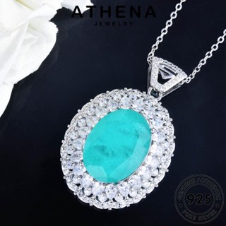 ATHENA JEWELRY Silver ต้นฉบับ แท้ 925 เงิน แฟชั่น จี้ เครื่องประดับ ผู้หญิง สร้อยคอ ไพลิน รอบย้อนยุค เกาหลี เครื่องประดับ N1214