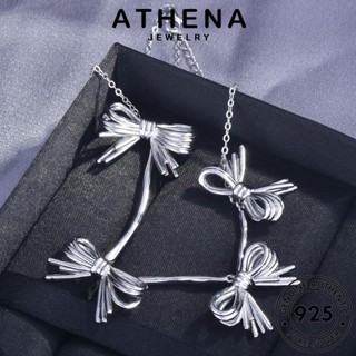 ATHENA JEWELRY ผู้หญิง แฟชั่น จี้ เครื่องประดับ 925 Silver เกาหลี สร้อยคอ มอยส์ซาไนท์ไดมอนด์ เครื่องประดับ เงิน แท้ ธนูอารมณ์ ต้นฉบับ N1222