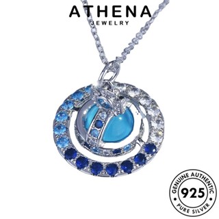 ATHENA JEWELRY ไพลิน ผู้หญิง แฟชั่น แท้ ท้องฟ้าที่สร้างสรรค์ ต้นฉบับ Silver 925 เงิน เครื่องประดับ เกาหลี จี้ เครื่องประดับ สร้อยคอ N1226