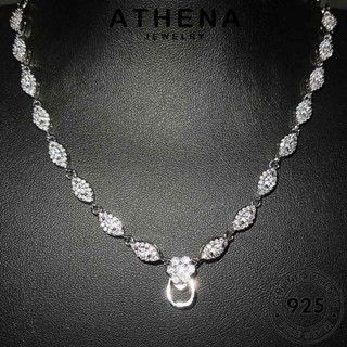 ATHENA JEWELRY ผู้หญิง เงิน เพชรเต็ม สร้อยคอ Silver จี้ แฟชั่น 925 มอยส์ซาไนท์ไดมอนด์ เกาหลี เครื่องประดับ แท้ ต้นฉบับ เครื่องประดับ N1252