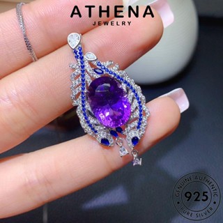 ATHENA JEWELRY พลอยสีม่วง จี้ เงิน แท้ ผู้หญิง เครื่องประดับ สร้อยคอ 925 การวิจัยแฟชั่น แฟชั่น ต้นฉบับ เกาหลี Silver เครื่องประดับ N1275