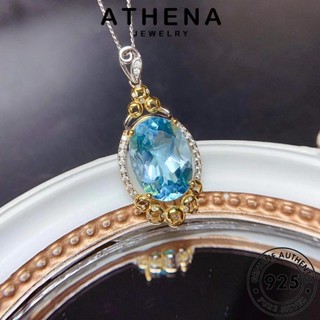 ATHENA JEWELRY 925 เงิน Silver แฟชั่น ต้นฉบับ จี้ แท้ เครื่องประดับ เครื่องประดับ ผู้หญิง วงรีที่สวยงาม เกาหลี สร้อยคอ ไพลิน N1282